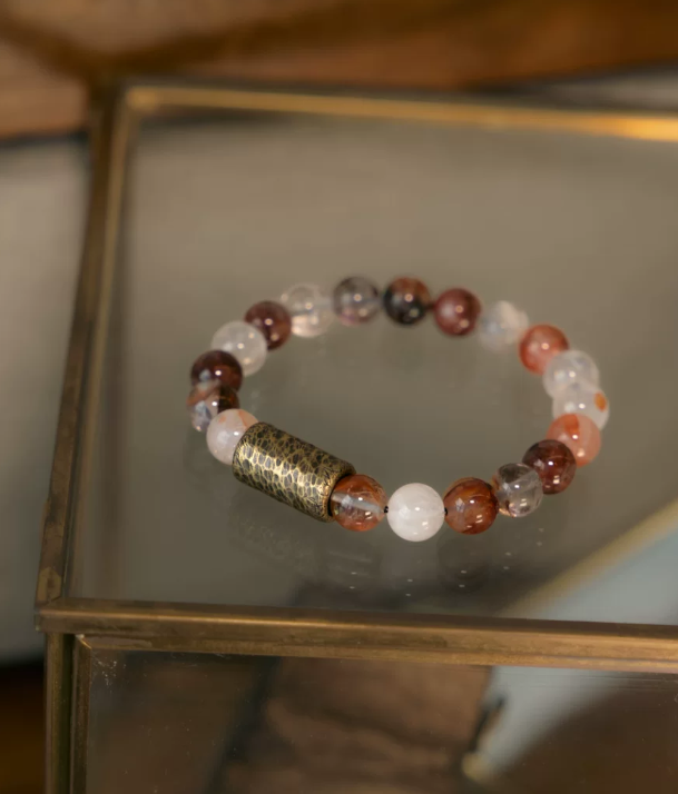 Red Rutilated Quartz Bracelet | Vitality & Abundance Crystal