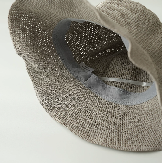 Woven Straw Foldable Travel Sun Hat - Wide Brim UV Protection, Packable Luxury Beach Hat