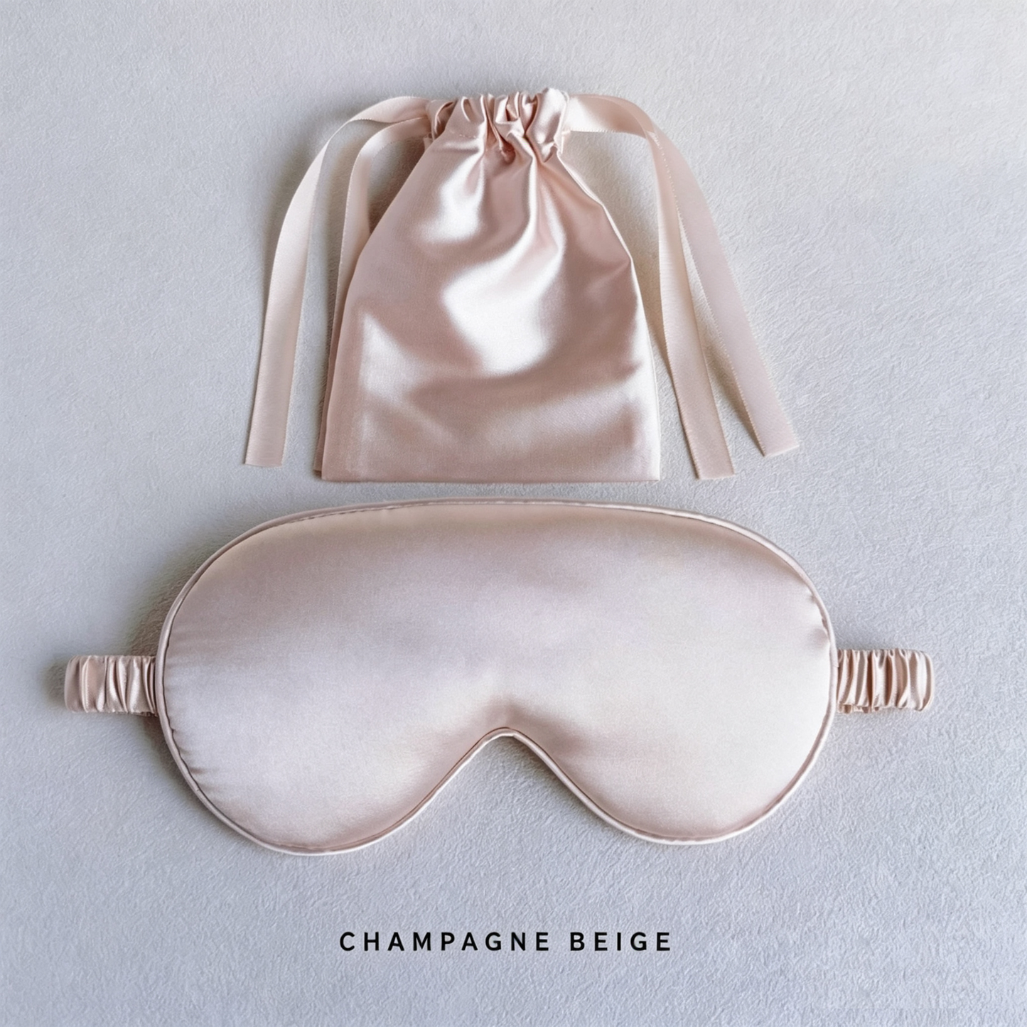 100% Mulberry Silk Eye Mask with Free Silk Storage Bag, Soft Elastic Sleep Mask for Travel