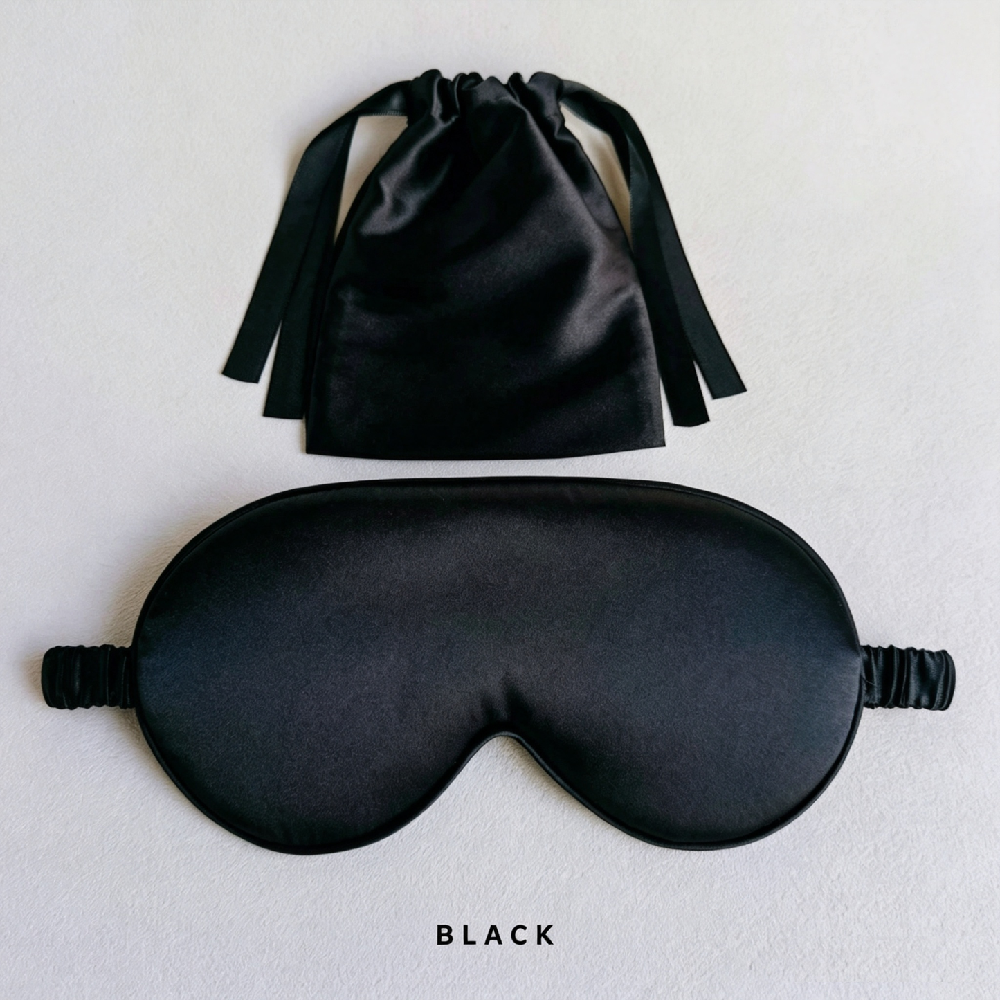 100% Mulberry Silk Eye Mask with Free Silk Storage Bag, Soft Elastic Sleep Mask for Travel