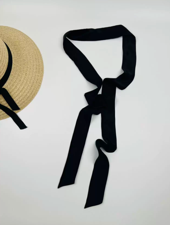 166×4cm Pure Silk Long Scarf - Versatile Hair Tie & Neck Wrap