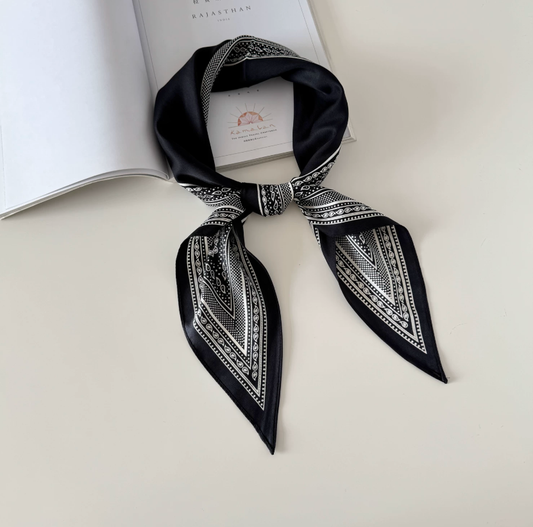 135×65cm Border Geometric Print Polyester Long Scarf For Women Two Colors